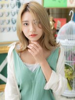 カバーヘア イヴ 戸頭店(COVER HAIR EVE)&nbsp;大人ハイライトアップパングエアリーミディb戸頭20代30代40代