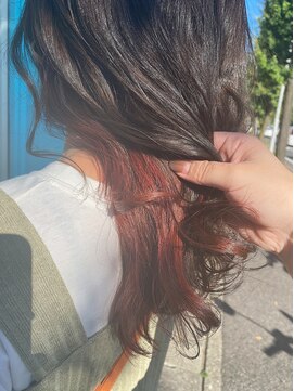 サミット アメ(SUMMIT ame.) 【 tomona 】 オレンジピンク インナーカラー