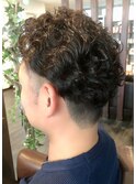 メンズビジネス七三パーマスタイル