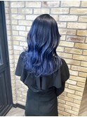 【飯田】韓国風ネイビーブルー #渋谷 #前髪カット #韓国風