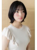 黒髪ダークアッシュ外ハネボブマッシュTb1志木20代30代40代
