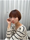 髪質改善＊前髪ありマロンブラウン＊美髪【Zina高田馬場】