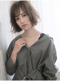 ちょいふわレトロ×細束ウェットなウェービーショートボブ♪