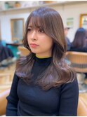 韓国柏顔周り縮毛矯正髪質改善レイヤー前髪カット韓国風ヘアボブ
