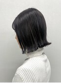 切りっぱなしボブ/外ハネボブ/暗染/透明感/韓国風/10代20代30代