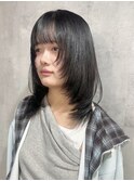 髪質改善◎ざくざくレイヤーカットミディアムレイヤー韓国