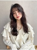 ロングパーマウェーブヘアレイヤーパーマ前髪パーマ