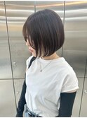前下がりボブ×顔周りカット