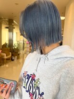 アーチバイケンジ(arch by kenje)&nbsp;水色カラー/ペールブルー/切りっぱなしボブ