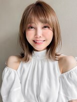 アグノス 青山(Agnos)&nbsp;薄めバング結べるボブこなれヘアオリーブグレークラゲヘアー