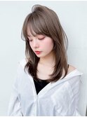 大人ガーリー/バタフライカット/ミディアムレイヤーカット/川崎