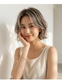 ショートカット/顔まわりカット/ハイライト/髪質改善/白髪ぼかし