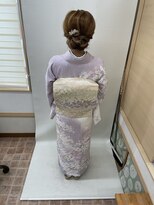 美容室こころ 卒業式ママの着付けとヘアセット