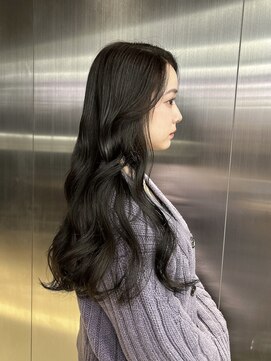 ペレ 原宿(PELE) ダークパープルナチュラルショート夏のヘアアレンジ原宿