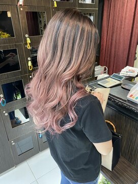 プライズ 錦糸町北口店(prize) ピンクアッシュのバレイヤージュカラー錦糸町北口