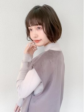 オーブ ヘアー カラ 今福鶴見店(AUBE HAIR cara) 20代・30代_あごラインミニボブ