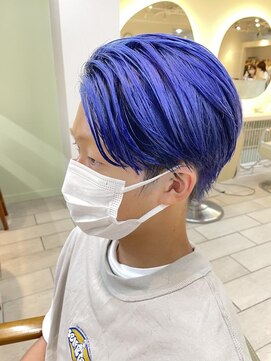 テトラ バイ ネオリーブ 横浜西口店(tetra by neolive) 横浜★派手髪ブルーバイオレットサイドパート