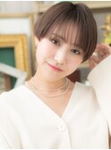 小顔ショートシースル―バングチョコブラウンc5浦和20代30代40代