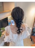 編みおろしヘア