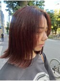 ブリーチなしレッドカラー 【MOMOKA】