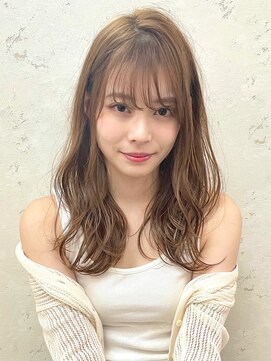 ロンドプランタン 恵比寿(Lond Printemps) 大人かわいいくびれレイヤー外はねふんわりセミディ