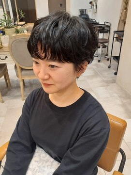 ラボヌールヘアーグレース 門前仲町店(La Bonheur hair grace) 【grace三瓶】マッシュショート/パーマ/地毛風カラー