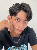 センターパートニュアンスパーマスパイラルパーマメンズパーマWW