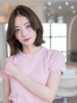 ハバナ 渋谷(HAVANA)&nbsp;20代30代大人かわいい斜めバングデザインカラーシルキーベージュ