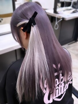 ユーフォリア 銀座本店(Euphoria) ヘアアレンジ　インナーカラー　ラベンダーアッシュ　シルバー