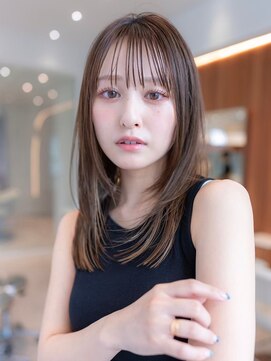 オースティン 調布アミックス(AUSTIN) デザインカラー/レイヤーカット/ウェットヘア/オリーブベージュ