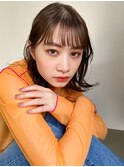 オン眉ミディ/ ショコラベージュ/韓国/20代/30代