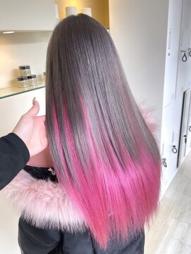 タイドヘアー 高槻2号店(TIDE HAIR) インナーカラー【　gray × pink  】