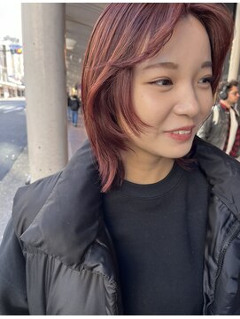 ピンクヘアカラー