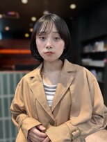 ガーデン ミサト 三郷中央(garden misato) 簡単スタイリングワンカールボブ/流し前髪/艶髪グレージュ