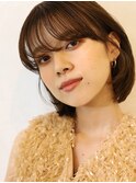 20代30代大人可愛いエアリーボブラベンダーベージュ透明感