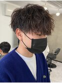 シャドウパーマメンズカットスパイラルパーマツイスパ波巻き