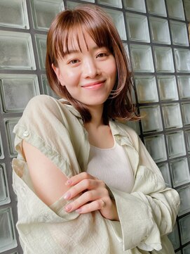 ガーデン 銀座(GARDEN) くびれヘア レイヤー ミディアムヘア 外はねヘア艶カラー