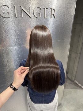 ジンジャー(GINGER) 縮毛矯正×natural greige× ケラチンファンデLv6
