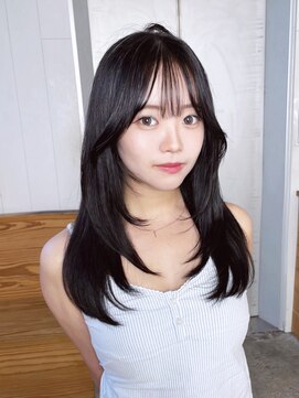 アルバム 銀座(ALBUM GINZA) おくれ毛ロング顔周りレイヤーフェイスフレーミング_F1052