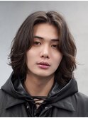 メンズミディアム　メンズボブ　シースルーボブ