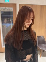 ラミエ バイ メルト 吉祥寺(lamie by melt)&nbsp;小川/ブリーチなしwカラーオレンジブラウンロング小顔吉祥寺