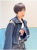 ショート/オリーブグレー/グランマッシュ/小顔/前髪/顔周り/立川