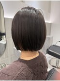 ミニボブ×ブルーアッシュカラー