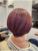 ラベンダーブラウン×ショートボブ【透明感カラー】