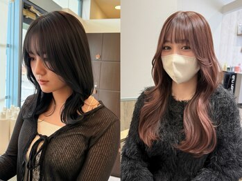 アリエ(allier)の写真/結んでも可愛い顔周りカット*ばっさりカットなしで可愛く印象的に決まるStyle