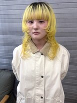 ロックス バイ マグ 松本(rocks BY MAG)&nbsp;ブリーチハイトーンイエローカラーレイヤーハッシュカット個性派