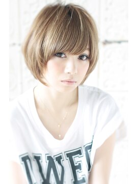 マリアバイアフロート(Maria by AFLOAT) 小顔ひし形シルエット【３Dカラーミニマムボブジグザグバング】