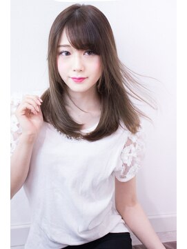 ユナイテッドケアーズ 名駅店(UNITED CARES) 極艶ストレート暗めグレージュ系カラー【ユナイテッドケアーズ】