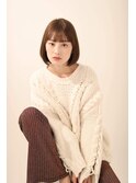お手入れ楽チン♪ナチュラルひし形ショートボブ★