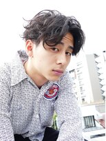 フィフス(fifth) センターパート かき上げヘア ツーブロック ツイストパーマ